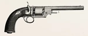 Revolver-devismes. Engraving 1855 Revolver-devismes. Engraving 1855