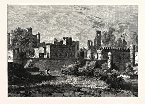 The Royal Palace at Gondar, the Ancient Capital of Abyssinia. Ethiopia, Ethiopian Empire The Royal Palace at Gondar, the Ancient Capital of Abyssinia. Ethiopia, Ethiopian Empire