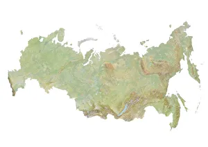 Russia, Relief Map