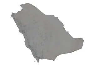 Saudi Arabia, Relief Map