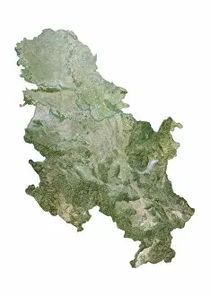 Serbia Collection: Serbia, Satellite Image