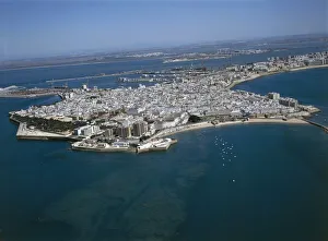 Spain, Andalusia, Aerial view of Cadiz Spain, Andalusia, Aerial view of Cadiz