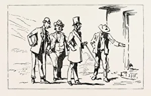 Swaziland, before Descending a Diamond Mine, Engraving 1890 Swaziland, before Descending a Diamond Mine, Engraving 1890