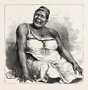 SWAZILAND, THE QUEEN OF THE SWAZIES, engraving 1890 SWAZILAND, THE QUEEN OF THE SWAZIES, engraving 1890