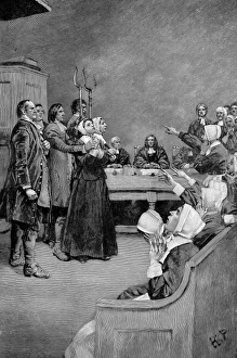 Trial of Witch in Puritan America, 17th century Trial of Witch in Puritan America, 17th century