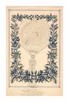 Tribute To French Ballonist Henri Giffard In The Form Of A Handwritten French Text Shaped Tribute To French Ballonist Henri Giffard In The Form Of A Handwritten French Text Shaped