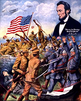 True sons of freedom an American poster produced as a chromolithograph in 1918 True sons of freedom an American poster produced as a chromolithograph in 1918