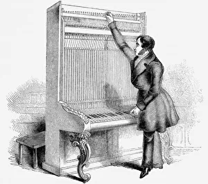 Tuning a Broadwood Cabinet piano Tuning a Broadwood Cabinet piano