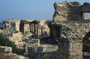 Tunisia, Carthage, Ruins of Roman city, thermal baths of Antoninus Pius Tunisia, Carthage, Ruins of Roman city, thermal baths of Antoninus Pius