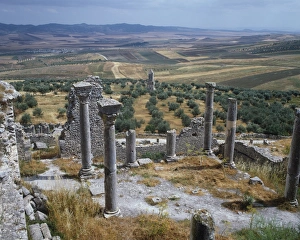 Tunisia, Dougga, ancient Roman ruins Tunisia, Dougga, ancient Roman ruins