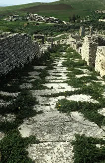 Tunisia, Dougga (Thugga,), Roman road Tunisia, Dougga (Thugga,), Roman road