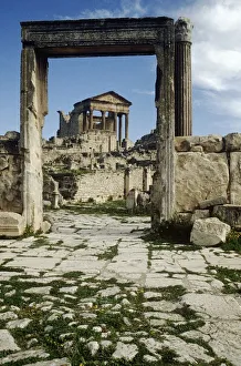 Tunisia, Dougga (Thugga), Roman ruins, Capitol (Capitolium) Tunisia, Dougga (Thugga), Roman ruins, Capitol (Capitolium)