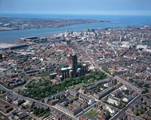 UK, England, Cheshire, Aerial view of Liverpool UK, England, Cheshire, Aerial view of Liverpool