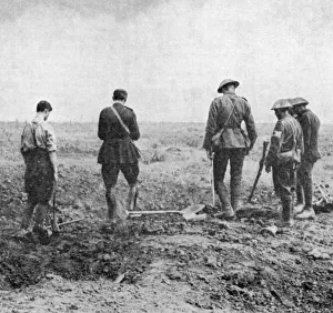 World War I: Army chaplain conducting burial service World War I: Army chaplain conducting burial service