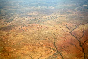 Aerial photo of riverbeds in western Australia Aerial photo of riverbeds in western Australia