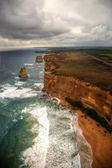 Great Ocean Road Collection: Aerial view of Great Ocean Road and 12 Apostles