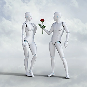 beauty, cloud, color image, computer graphic, concept, copy space, couple, cyborg beauty, cloud, color image, computer graphic, concept, copy space, couple, cyborg