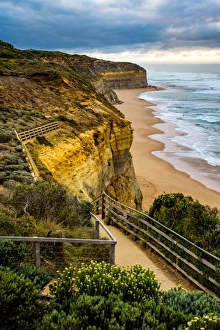 Boardwalk to the beach at Great ocean Road, Victoria Boardwalk to the beach at Great ocean Road, Victoria