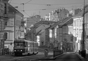 Brno Old town Street Architecture and Tram 5 Brno Old town Street Architecture and Tram 5