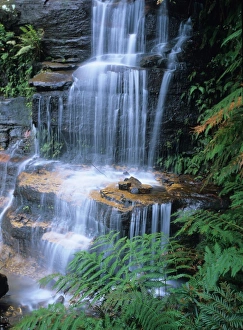 Cascading waterfall in Valley of the Waters, close-up (long exposure) Cascading waterfall in Valley of the Waters, close-up (long exposure)