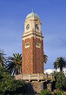 Catani clock tower in St Kilda district of Melbourne against blue skies Catani clock tower in St Kilda district of Melbourne against blue skies