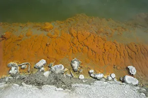 Champagne Pool, detail, Wai-o-Tapu thermal pools, Rotorua, North Island, New Zealand Champagne Pool, detail, Wai-o-Tapu thermal pools, Rotorua, North Island, New Zealand