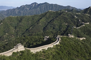 China, Hebei, Mutianyu, Great Wall of China, elevated view China, Hebei, Mutianyu, Great Wall of China, elevated view