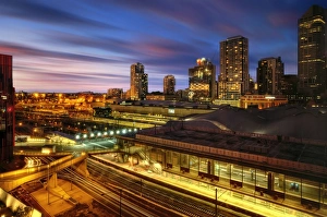 The City Skyline And Southern Cross Railway Station in Melbourne, Victoria, Australia The City Skyline And Southern Cross Railway Station in Melbourne, Victoria, Australia