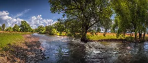 Corryong creek panorama in early summer, Upper Murray, north east Victoria, Australia Corryong creek panorama in early summer, Upper Murray, north east Victoria, Australia