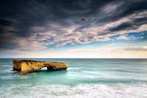 Great Ocean Road Collection: Eroded rock formation in ocean