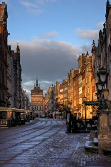 Gdansk Long Market Street towards Golden Gate Gdansk Long Market Street towards Golden Gate
