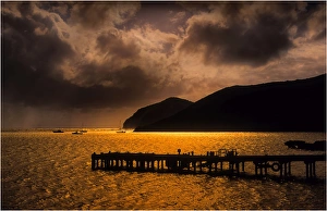 Golden light across the lagoon on Lord Howe Island Golden light across the lagoon on Lord Howe Island