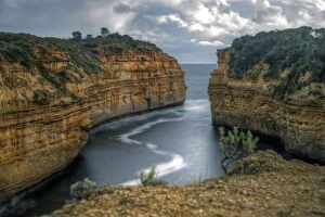 Great Ocean Road Collection: Great Ocean Road limestone cliffs and narrow bay