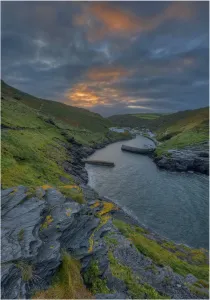 Boscastle Harbour Print, Cornwall England