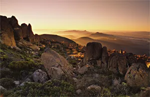 Last light on Mount Wellington, Hobart Tasmania Last light on Mount Wellington, Hobart Tasmania