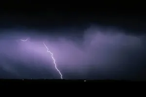 Australian Lightning Storm Prints: Lightning over the ocean