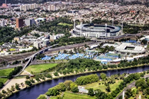 Australia Collection: Melbourne Cricket Ground & Yarra River Parklands Aerial