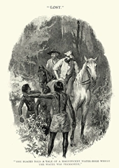 Two men lost in the Australian bush, 19th Century Two men lost in the Australian bush, 19th Century