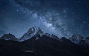 Milky way over Ama Dablam, Sagarmatha NP, Nepal Milky way over Ama Dablam, Sagarmatha NP, Nepal