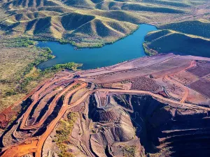 Prints of Aerial view of the Argyle Diamond Mine, Western Australia Mining Australia Prints: Argyle Diamond Mine Aerial View Print