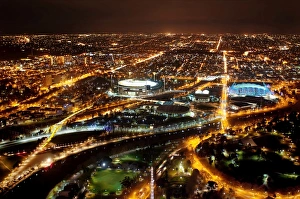 The Night Lights of Melbourne City, Victoria, Australia The Night Lights of Melbourne City, Victoria, Australia