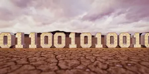 Arid Desert Landscape Photography Prints: absence, arid climate, binary, binary code, cloud, color image, computing, copy space