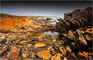 Rock formations, on the coastline of King Island Bass Strait, Tasmania, Australia Rock formations, on the coastline of King Island Bass Strait, Tasmania, Australia