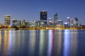 Skyline of the business district of Perth with Swan River Skyline of the business district of Perth with Swan River