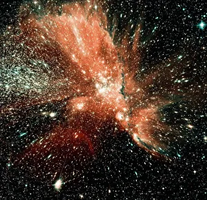 Small Magellanic Cloud galaxy, satellite view Small Magellanic Cloud galaxy, satellite view