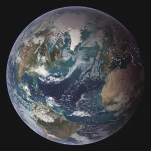 Satellite View Print of the Earth from Space