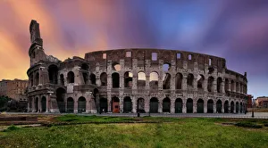 Sunrise at the Colosseum, Rome, Lazio, Italy Sunrise at the Colosseum, Rome, Lazio, Italy