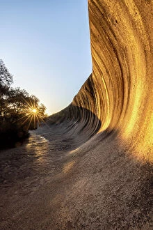 Popular Australian Destinations Collection: Sunrise over Wave Rock