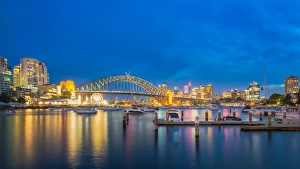 Sydney Harbour Bridge from Lavender Bay after sunset Sydney Harbour Bridge from Lavender Bay after sunset