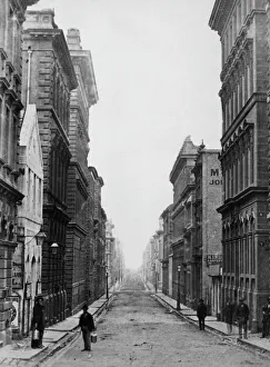 View Down Flinders Lane, Melbourne, Australia, circa 1880 View Down Flinders Lane, Melbourne, Australia, circa 1880